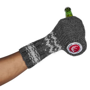 Gants de gant de bière en tricot de laine mélangée personnalisés porte-boissons d'hiver gants de <span class=keywords><strong>mitaine</strong></span> de bière cousus pour l'extérieur - Product Image 2