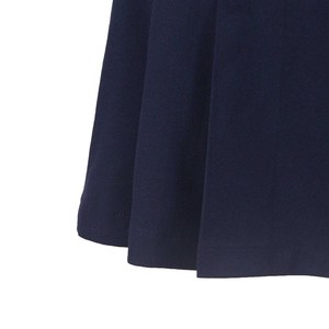 Custom High Quality Solid Navy Blue Color Above Knee Length Girls Pleated Skirts