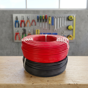 Red and Black <b>Rubber</b> Insulated Tinned Copper Stranded Wire Coil 600V Auto Power Industrial Use <b>Electrical</b> Wire - Product Image 3