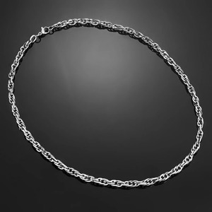 Cadena de Eslabones Trenzados de Acero Inoxidable, Collar Largo para Mujeres y Hombres, Gargantilla Punk Rock, Color Dorado/Plateado, Accesorios de Joyería, Regalo - Product Image 5