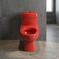 Toilettes modernes chinoises en céramique, toilette sur pied, WC rouges, pour salon, salle de bain, lavabo