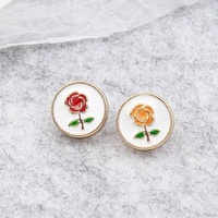 Boutons décoratifs en alliage de zinc de style chinois rétro, à la mode, en forme de rose, écologiques, pour vêtements et manteaux
