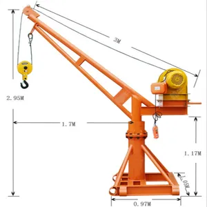 建筑升降机电动绞车迷你起重机1吨电动小型起重起重机