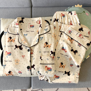 2025 nuovo stile giapponese pigiama carino in velluto cane per le donne autunno e inverno caldo caldo Set di <span class=keywords><strong>pigiami</strong></span> - Product Image 1