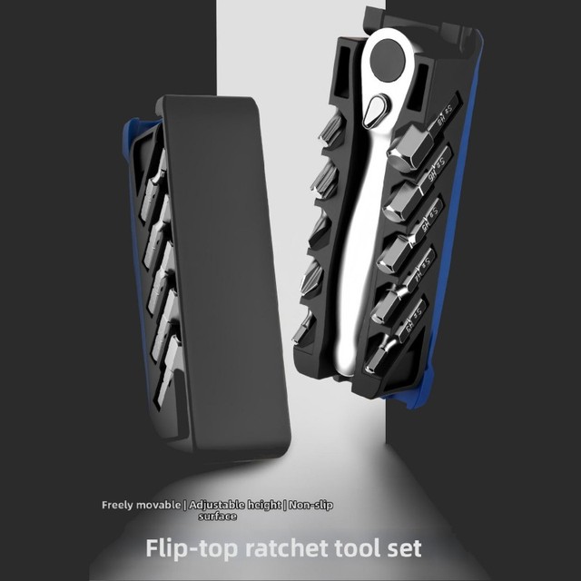 Roadup TG-9860 16-in-1 Multi-Tool Bicycle Repair Set Alloy Steel & ABS Construction Compact Road MTB Tire Fixing Ratchet Wrench