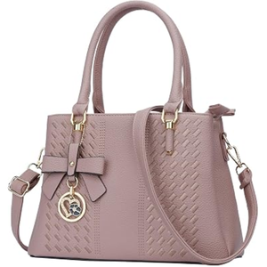 <b>Women's</b> Cross-Body Strap Two Handles Geometric Pattern <b>Satchel</b> <b>Bag</b> with Zipper Closure 3L+ Capacity <b>for</b> Daily Casual Use - Product Image 4