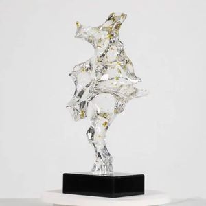 Escultura <span class=keywords><strong>de</strong></span> Resina Transparente en Forma <span class=keywords><strong>de</strong></span> <span class=keywords><strong>Luna</strong></span>, Hecha a Mano, Elegante y Moderna, para Colección - Product Image 6