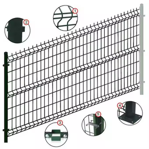 Tùy chỉnh 4ft 5ft 6ft 7ft 8f lưới 4mm mạnh mẽ Hàn 3D hàng rào Bảng điều khiển hàn dây lưới hàng rào - Product Image 3