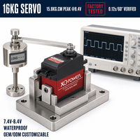 Moteur servo à engrenages en titane XQ-POWER XQ-S4116F 16KG 210 degrés pour télécommande, avion RC, robot, sans noyau, vente en gros OEM 8.4V