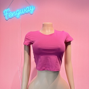 <span class=keywords><strong>T</strong></span>-<span class=keywords><strong>shirts</strong></span> décontractés pour femmes, coupe ajustée, col rond, manches courtes, en coton extensible imprimé - Product Image 5