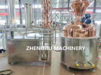 ZJ nouveau distillateur d'alcool cuivre gin alambic brandy distillerie machine pompe moteur roulement traitement des boissons avec réservoir de collecte