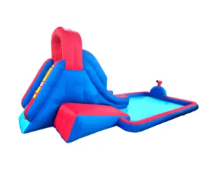 Inflatable Water Double Slide And Pool With Blower Airflow Water Slide Inflatable Bouncer
