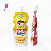 Sachets souples personnalisés imprimés avec bec verseur pour jus de fruits, boissons, lait et yaourt