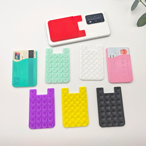 Neuer Bestseller Silikon-Telefonkartenhalter Universelles Praktisches Design mit Starker Saugkraft; Einfarbiges Silikon-Kartenetui - Product Image 1