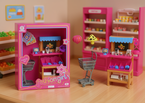 Ensemble de jeu d'accessoires pour poupées Fashiongirl, jouets de supermarché en plastique pour enfants de 4 à 6 ans, ensemble de jeu d'imitation - Product Image 2