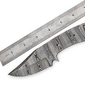 Cuchillo de caza y camping de hoja fija de acero de Damasco de 8 pulgadas con mango industrial, personalizable, suministros OEM, para exteriores y senderismo - Product Image 2