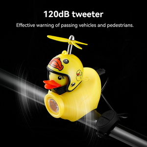 Lumière de vélo en forme de canard jaune, rechargeable par USB, LED pour enfants, scooter, conduite nocturne, étanche, lumière de sécurité pour le cyclisme en extérieur - Product Image 4