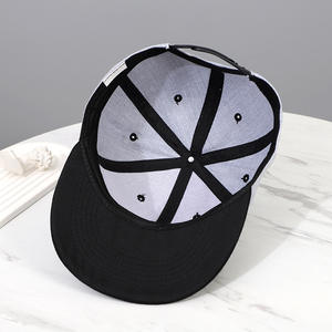 Sports Hip Hop Street Dance Dobby <b>Hand</b> Embroidery Flat Brim Baseball Cap OEM Breathable Custom Design Unisex - Product Image 6