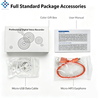 Enregistreur vocal portable Q36 avec cordon, ultra-léger (8,7 g), 32 Go, 24 heures d'enregistrement de mémos vocaux pour cours, conférences et usage quotidien