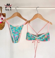 MLY 2025 Trending Bikinis ecológicos sostenibles Etiqueta privada Mujeres Bikini con cuentas a mano de alta calidad Traje de baño con dijes