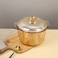 Marmite à soupe en verre borosilicaté haute capacité Offre Spéciale Marmite épaissie résistante aux hautes températures avec couvercle en verre