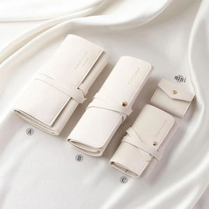 Alta calidad logotipo personalizado collar almacenamiento joyería volumen microfibra viaje organizador exhibición joyería bolsa - Product Image 1