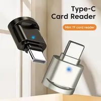 Mini lector de tarjetas tipo C DC, tarjeta USB C TF, transferencia de alta velocidad, compatible con OTG para cámara, PC, portátil, teléfono inteligente