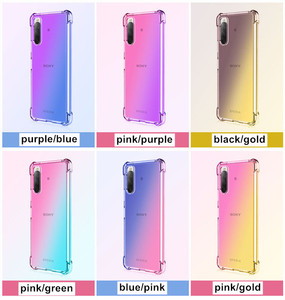 Para <span class=keywords><strong>Sony</strong></span> <span class=keywords><strong>Xperia</strong></span> <span class=keywords><strong>10</strong></span> <span class=keywords><strong>II</strong></span> gradientes Airbag del teléfono del TPU del caso de textura suave de silicona celular teléfono inteligente móvil cubierta - Product Image 6