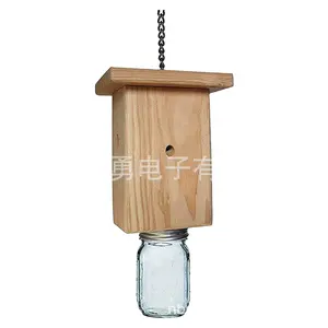 Holz bienen falle Langlebige Holz kabine Stil Zimmermann Bienen falle Wasserdicht und langlebig Outdoor Wespen falle Catcher Drops hipping