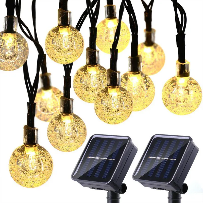 8 model 31ft 40 balls outdoor garlands Christmas holiday lamp led solar powered fairy string lights