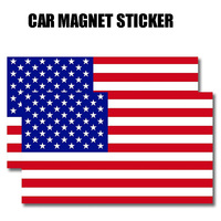 Autocollant magnétique pour voiture avec logo personnalisé, drapeau national américain, autocollant magnétique amovible pour porte de véhicule, décalcomanie magnétique pour décoration de voiture et cadeau souvenir