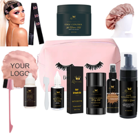 2024 nouveauté kits d'installation de perruque de marque privée bâton de colle de dentelle imperméable et spray de teinte de contrôle des bords pour le soin des cheveux