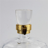 Bouchon de bouteille de gin/vin de luxe Louis XIII, bouchon anti-fuite en verre DEXI, cristal blanc, design personnalisable, haute qualité