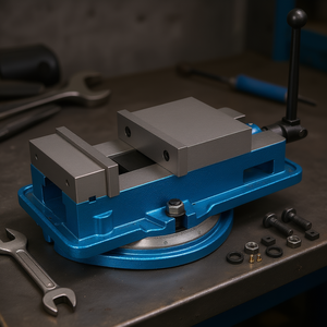 Étau de fraisage robuste CNC de 6 pouces avec base pivotante à 360 degrés et mode de commande manuel - Product Image 2