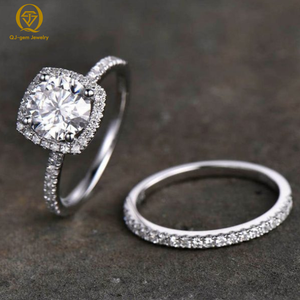 Popular Hot Selling Halo Ring Cushion Cut 18K White Gold Elegant Jewelry IGI Certified Synthetic Diamond Custom for Gift - Product Image 4