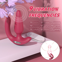 S-HANDE Jouet pour adultes pour couples, double stimulation vibrante, plug vaginal, plug anal, vibrateur