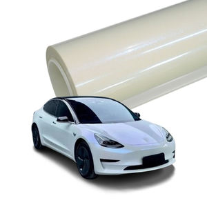 Film de protection de peinture pour voiture en vinyle PET brillant, prix de gros, couleur unie, anti-rayures, installation facile, amovible - Product Image 1