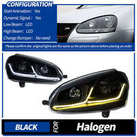 Pour VW Golf 5 03-11 GTI Phares à LED avec lentille de projecteur 6000K Signal dynamique DRL Accessoires automobiles 10000 Lumens