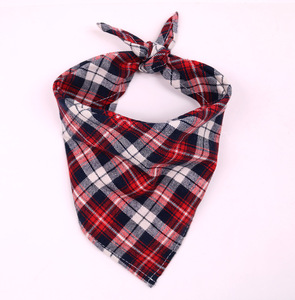 Vente en gros, écharpe pour chien en coton 100% à carreaux, produit pour chien personnalisé - Product Image 5