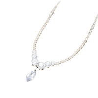 Haut de Gamme Zircon Clavicule Chaîne Collier Boucles D'oreilles Ensemble-Vente En Gros Accessoires, Style De Luxe Léger