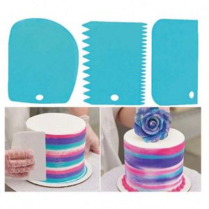 3Pc Cake Decorating Pastry Tools Custom Plastic Dough Knife Scraper Plain Spatulas Cutters Hot Sale Safe Baking Tools - Product Image 6