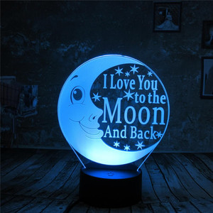 Magic เรขาคณิต Ramadan Mubarak Eid Luster 3D 7 สีเปลี่ยนนวนิยาย Decor ตารางแสงกลางคืนโคมไฟอารมณ์เพื่อนที่ดีที่สุดของขวัญ believers - Product Image 3