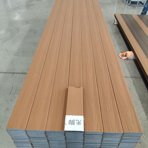 Plancher extérieur en WPC imperméable en teck brossé et lisse pour balcon, <span class=keywords><strong>terrasse</strong></span>, patio, vente en gros - Product Image 1