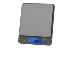 उच्च गुणवत्ता वाले स्टेनलेस स्टील पोर्टेबल इलेक्ट्रॉनिक स्केल एलसीडी डिस्प्ले खाद्य रसोई वजन मापने के लिए 2 किलो क्षमता बैटरी - Product Image 3