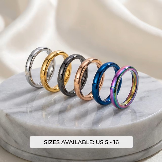 Custom 2-Part Interlocking Tungsten Pay Ring NFC RFID Smart Jewelry Scratch-Resistant Wearable Tech Payment Ring