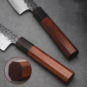 Cuchillo Japonés para Filetear Salmón, Acero al Carbono 9CR18, Cuchillo Nakiri para Chef, Juego de Cuchillos Gyuto, Mango Octogonal de Ébano y Madera de Árbol Ácido - Product Image 4