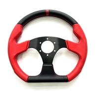 Volant de course universel en aluminium et cuir PU usiné CNC pour jeux de simulation de drift