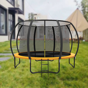 Trampolín Zoshine Luminoso para Exteriores con Tira de Luces LED RGB, Aro de Baloncesto y Tobogán de 6-16 pies - Product Image 1