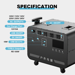 สถานีไฟฟ้าพกพาอเนกประสงค์ PuFa 5000W สำหรับกรณีฉุกเฉิน ใช้งานกลางแจ้ง 5kw 110V 220V AC พร้อมระบบชาร์จเร็ว Qc3.0 แบตเตอรี่ลิเธียม - Product Image 5