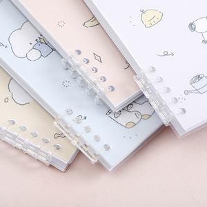 5-lỗ Vòng rời lá ràng buộc vòng có thể tháo rời CuộN sách PP PVC không thấm nước Bìa A5 B5 dễ thương động vật máy tính xách tay - Product Image 3